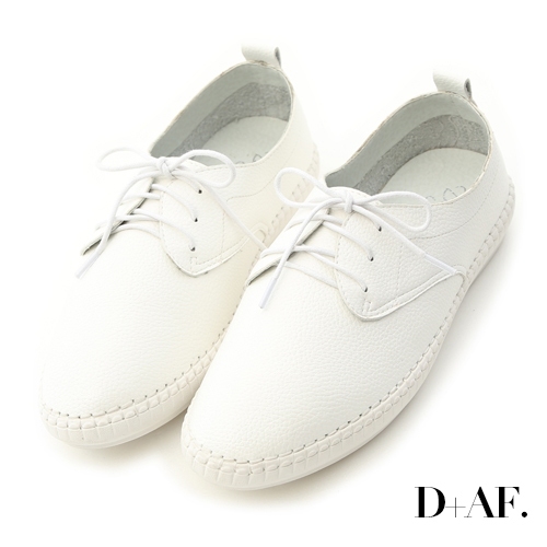 D+AF 平底鞋 包鞋 健走鞋  小白鞋 休閒鞋 1色 [樂活舒適]