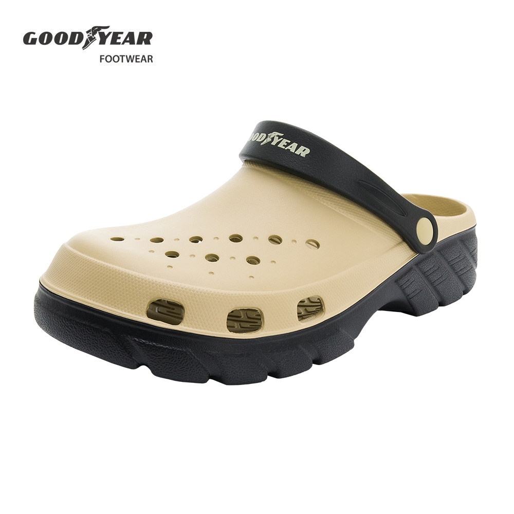 GOODYEAR固特異 男鞋 水陸雙色兩用洞洞鞋 卡其 / GAMP33371/K Shoes Plaza