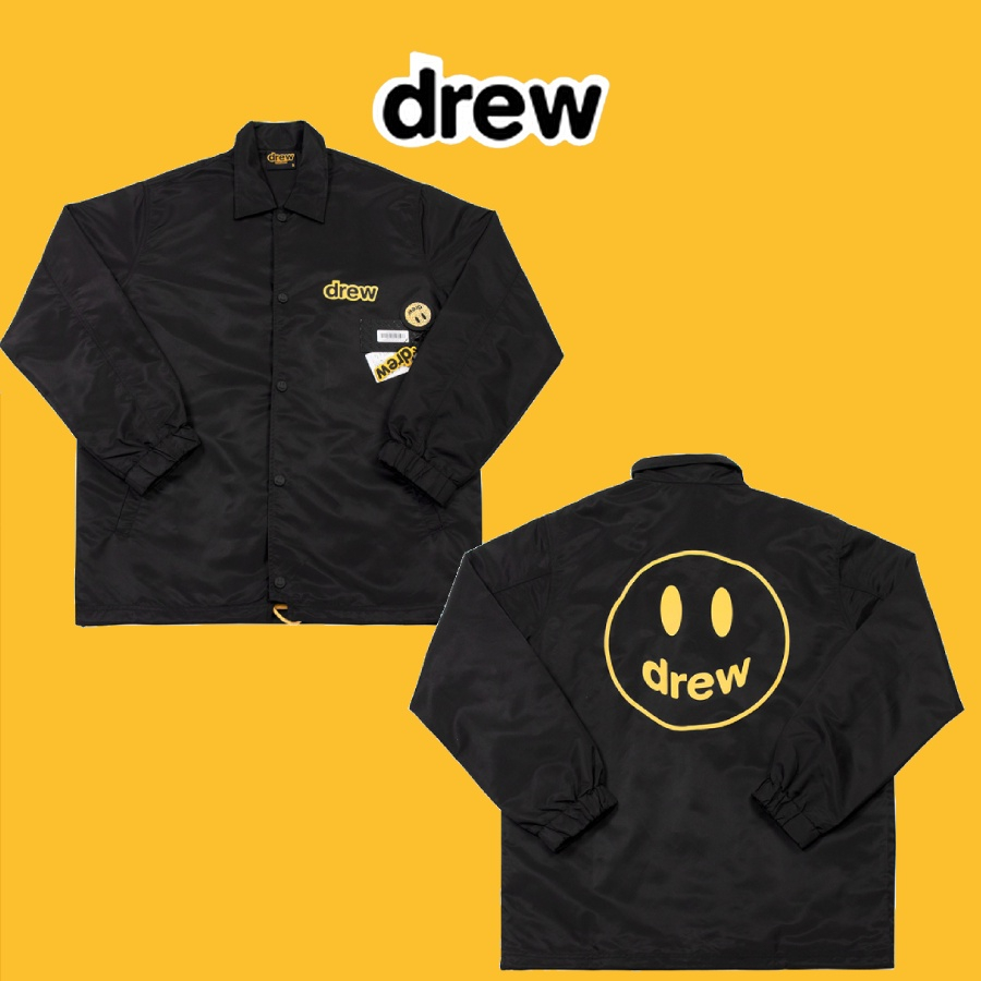 【Mr.W】DREW HOUSE JUSTIN 微笑 笑臉 寬鬆開衫尼龍風衣教練夾克 教練外套 oversize 工裝