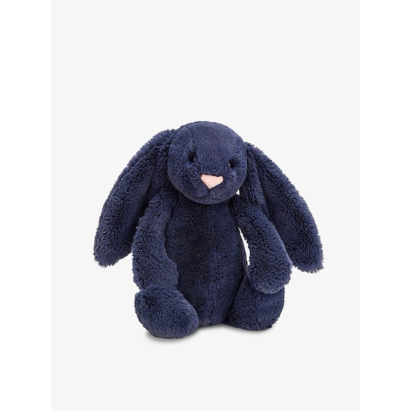 現貨💕英國 正品 Jellycat 深藍色 兔兔 安撫娃娃 新生寶寶 寶寶 玩偶 布偶 31cm