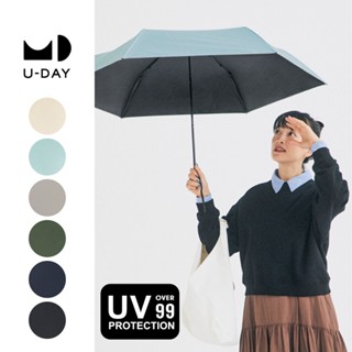 【現貨】日本 because U-DAY 中性晴雨兩用傘 UV99% 素色 雨傘 折疊傘 大傘面 四季皆適用