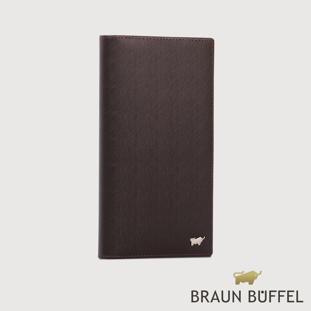 【BRAUN BUFFEL 德國小金牛】台灣總代理 HOMME-M 17卡長夾-黑檀木/BF306-301-ENY