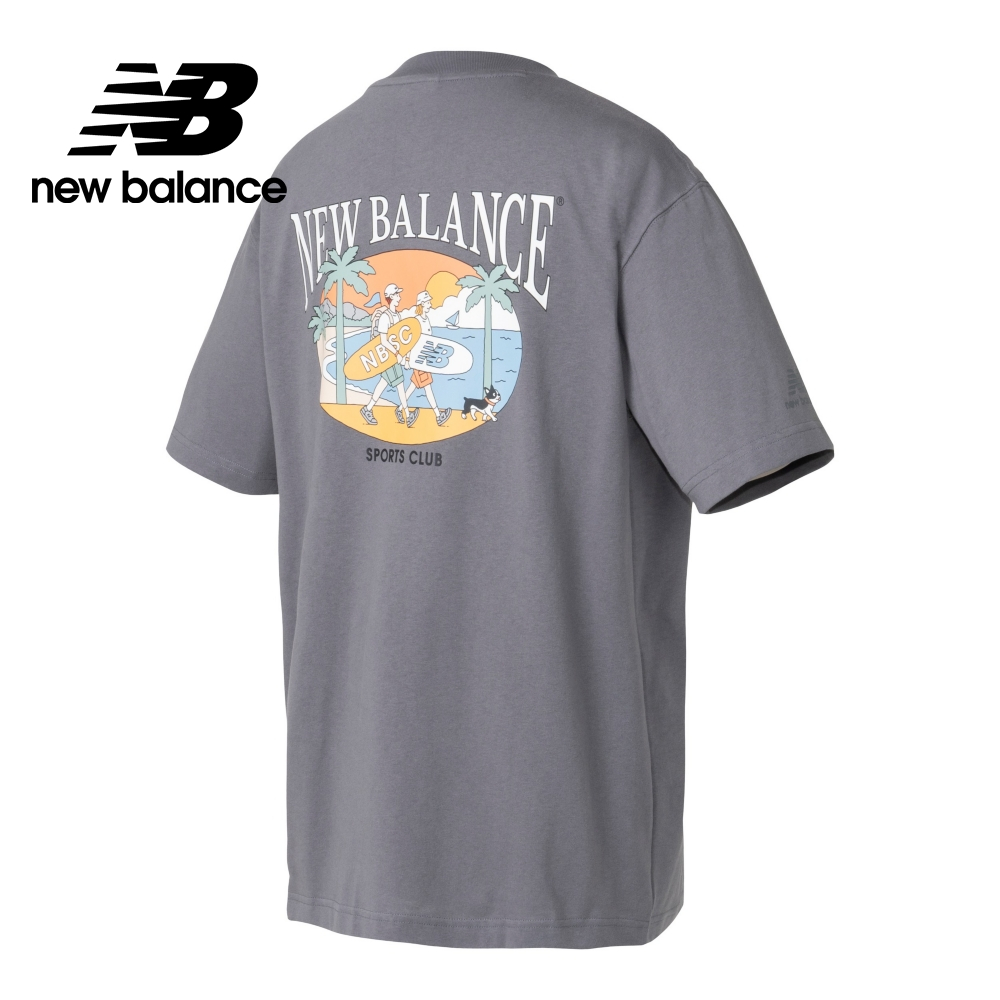 【New Balance】 NB BOY Paradise插畫短袖上衣_男性_深灰色_MT41955CAS