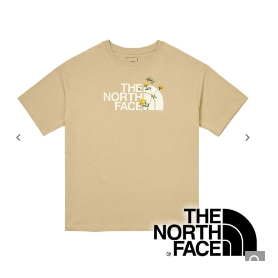 【THE NORTH FACE 美國】女over size短袖圓領T恤『卡其』NF0A88G6 戶外 露營 登山 健行