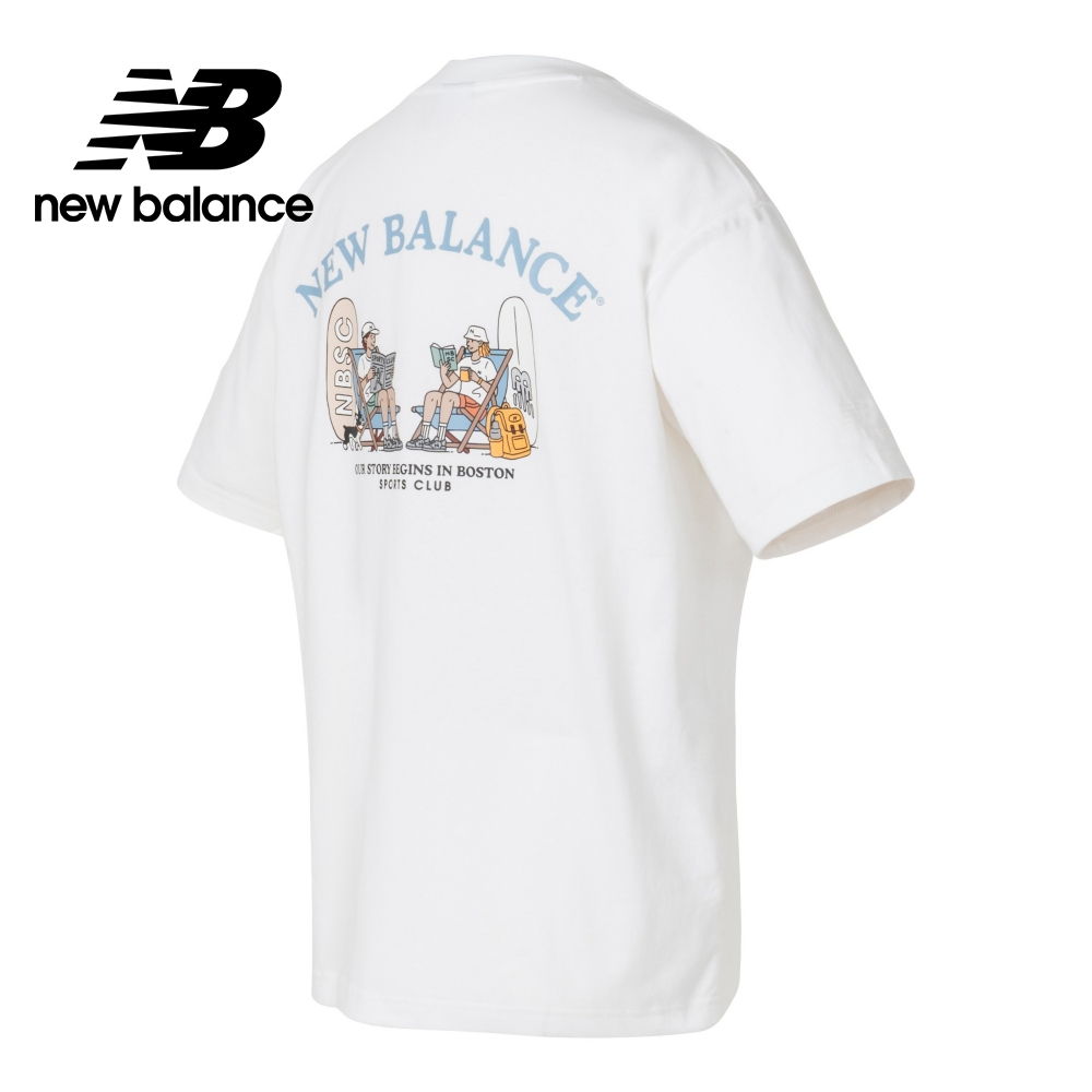 【New Balance】 NB BOY  Surfer Couple插畫短袖上衣_男性_白色_MT41958WT