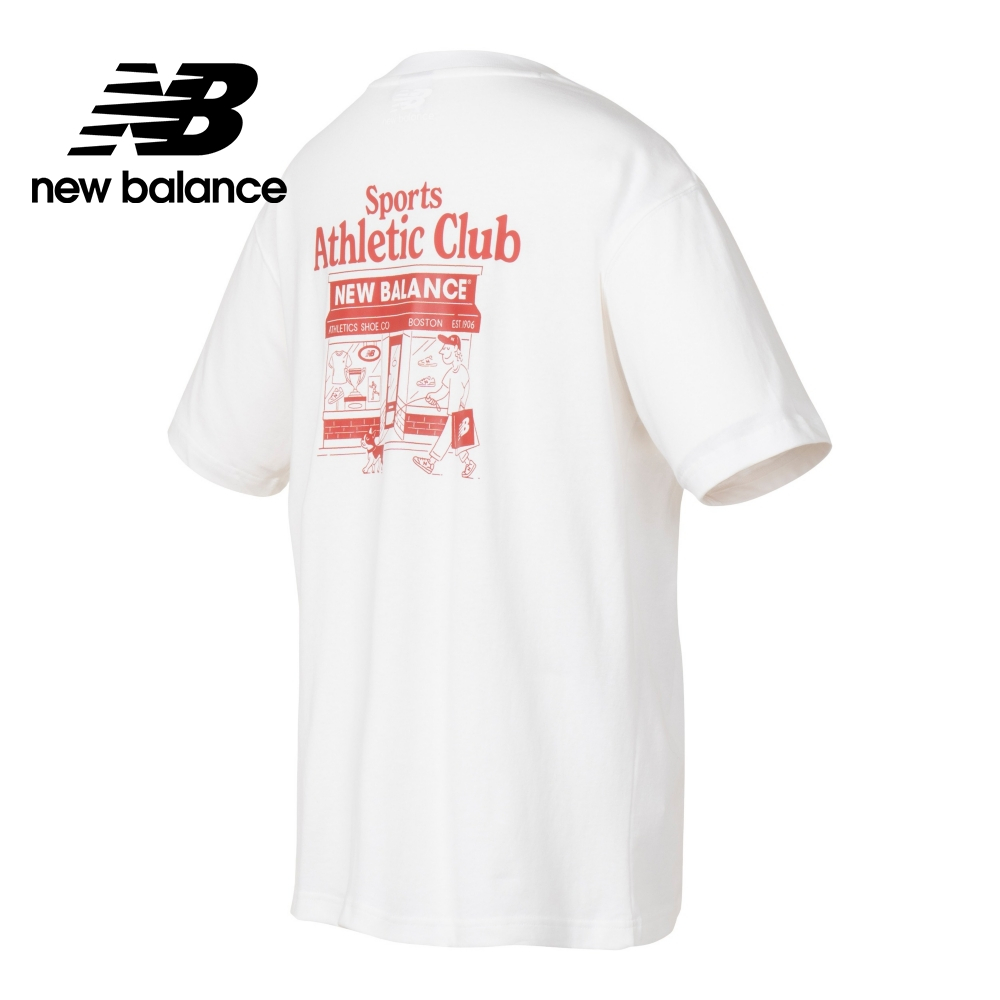 【New Balance】 NB BOY Athletic Club插畫短袖上衣_男性_白色_MT41961WT