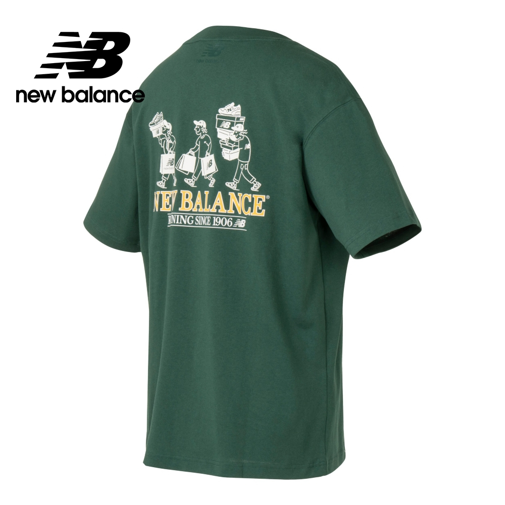 【New Balance】 NB BOY  Shopper插畫短袖上衣_男性_綠色_MT41962NWG