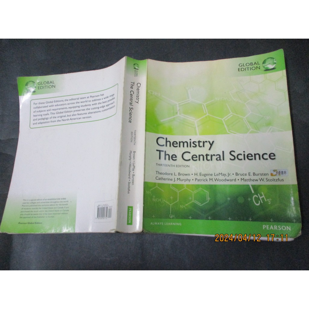 Chemistry: The Central Science 13/E BROWN 9781292057712