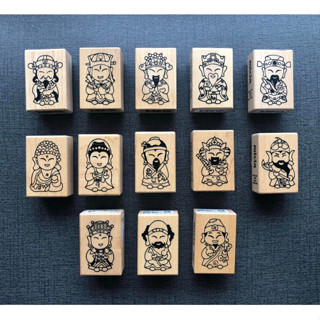 Micia Crafts 美日手藝館 好神系列 楓木印章 木頭印章 手工藝 卡片 紙藝 貝登堡 牧莎紀事 絕版 神明公仔