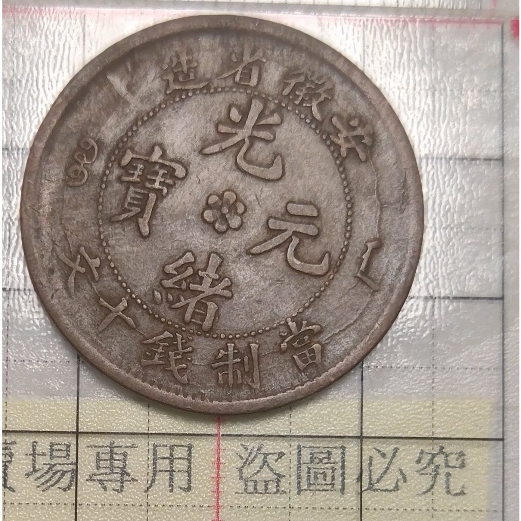 光緒元寶 安徽省造 十文銅幣  藏品如圖。不挑款隨機出貨。附送圆型收藏盒