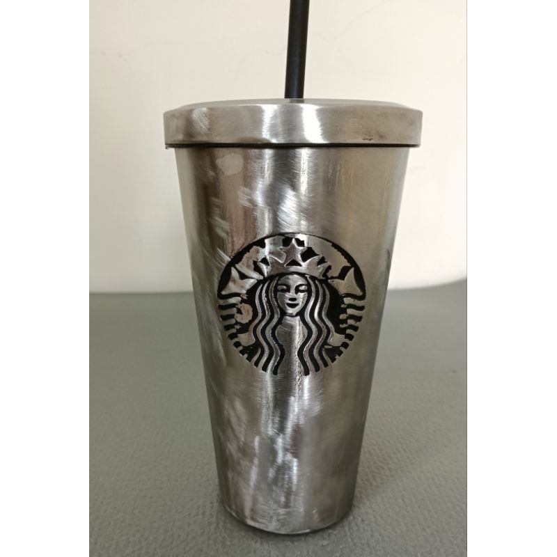 Starbucks 星巴克不鏽鋼冷飲杯 二手 （請詳看內容）