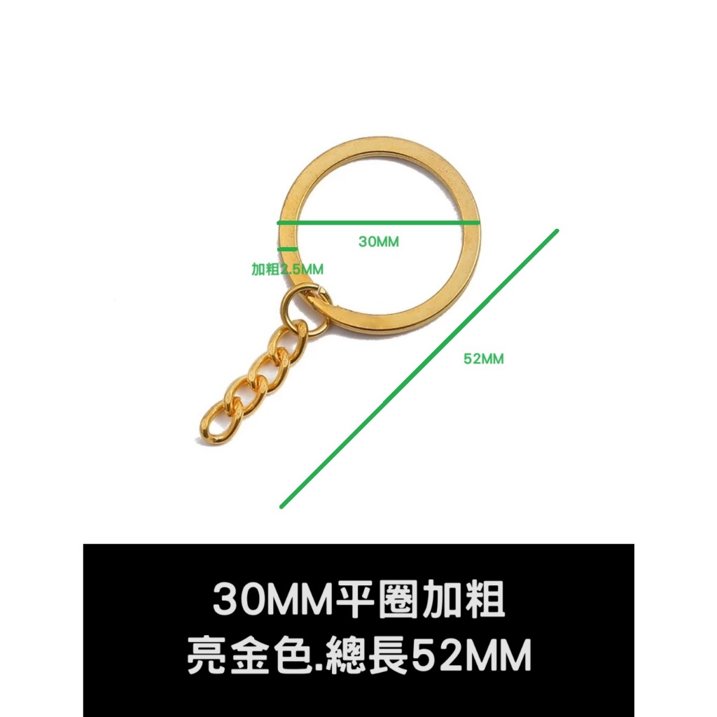 無糖綠♡【現貨】金屬 鑰匙圈 DIY吊飾配件 加粗