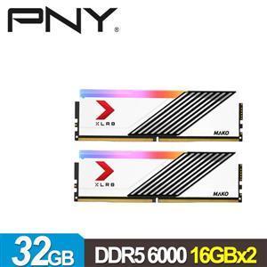 PNY MAKO RGB DDR5 6000 32GB(16Gx2) 電競記憶體/白黑