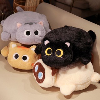 FAT CAT 日韓系精品☆可愛貓餅抱枕暹羅貓沙發靠墊黑貓辦公室午睡枕椅子坐墊貓咪兒童玩偶交換生日禮物☆批價250元
