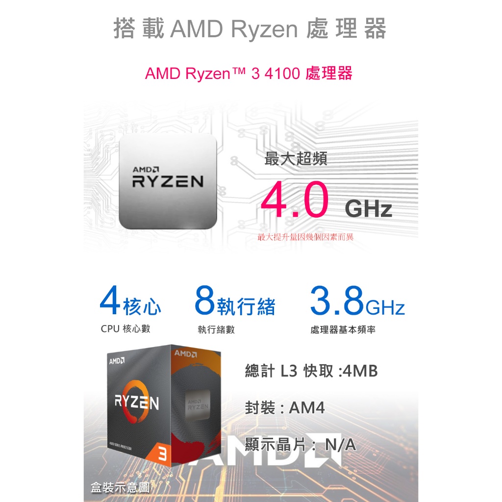皆全新未拆 AMD R3-4100+微星B450M-A PRO MAX II