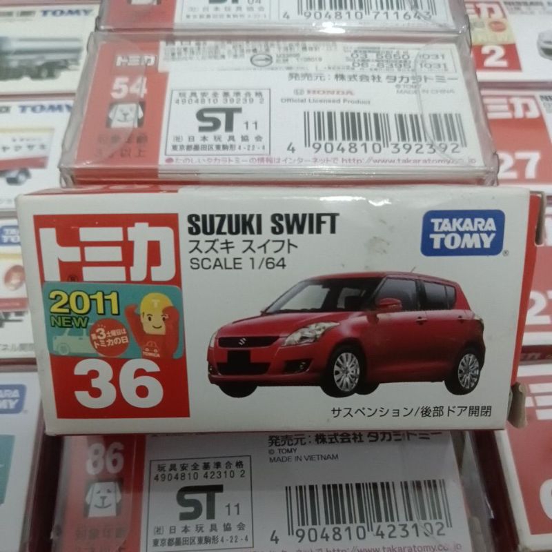 TOMICA  NO.36絕版SUZUKI SWIFT 新車貼 福利品