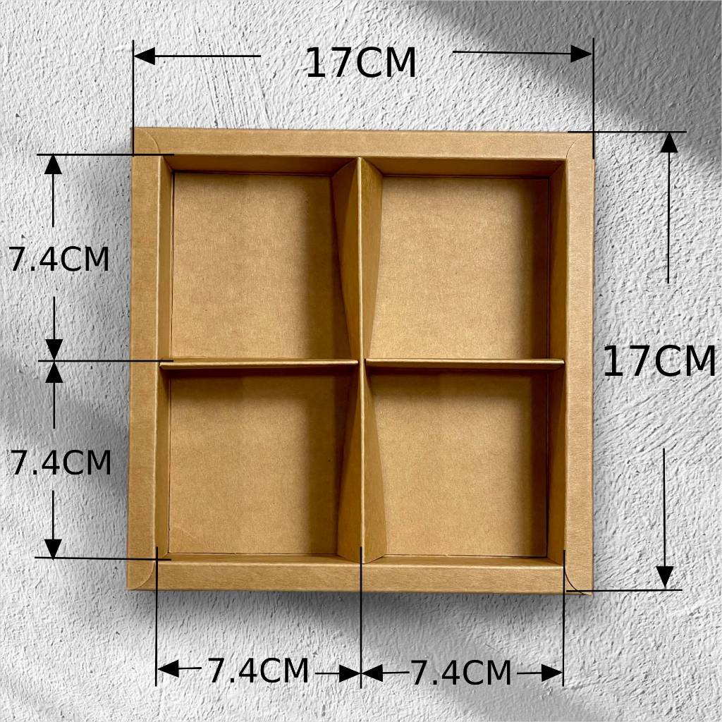 匠然工房-牛皮4格包裝盒3套(組) #包裝材料#手工皂包裝盒