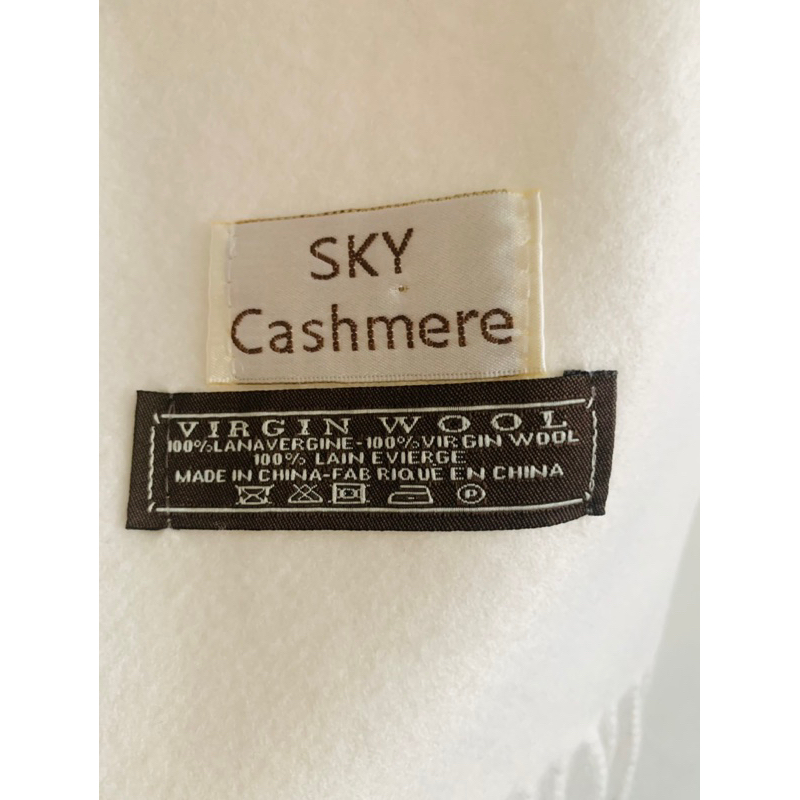 9新 Sky cashmere 喀什米爾 羊毛 圍巾