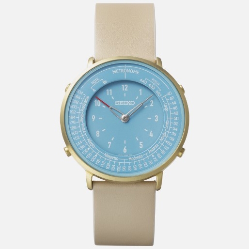 SEIKO 通路限定 metronome watch  節拍器 石英錶 36mm Tiffany藍面盤 皮錶帶 男錶女錶
