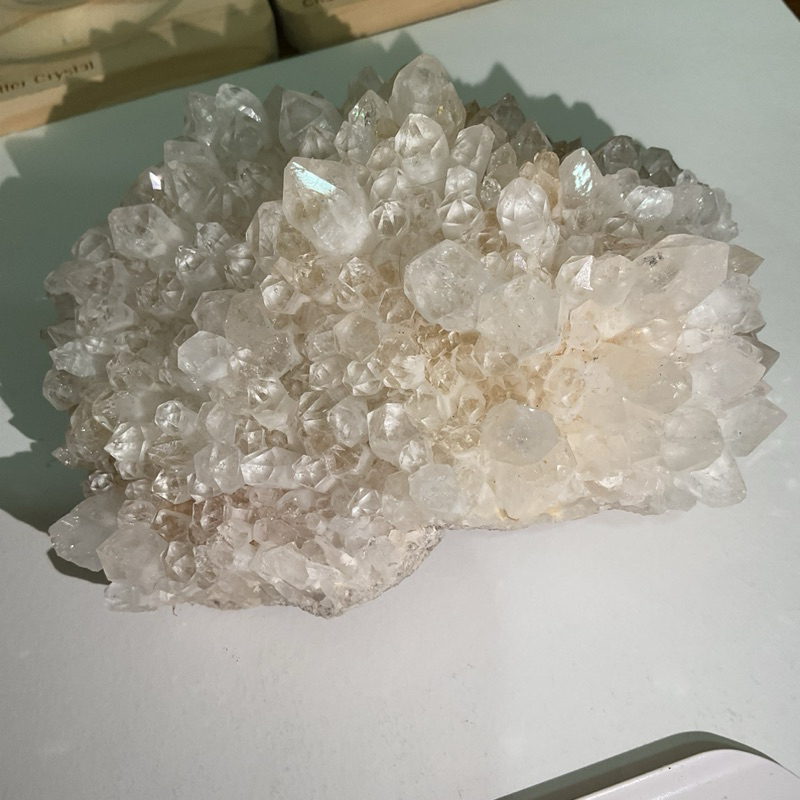 白水晶簇 天然白水晶晶簇 晶簇 母岩