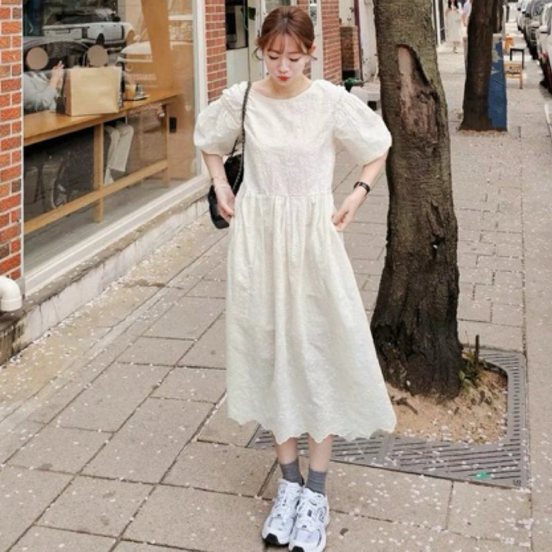 預購🇰🇷韓國東大門漂亮歐膩Copiner夏日氛圍布蕾絲刺繡洋裝