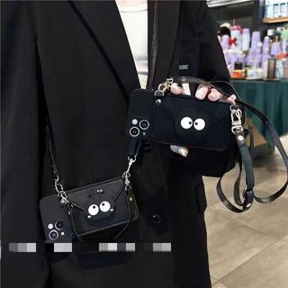 現貨 小煤球卡包帶掛繩手機殼適用三星Samsung S21+ S22+ S23+ S24+ S25+ S25ULTRA