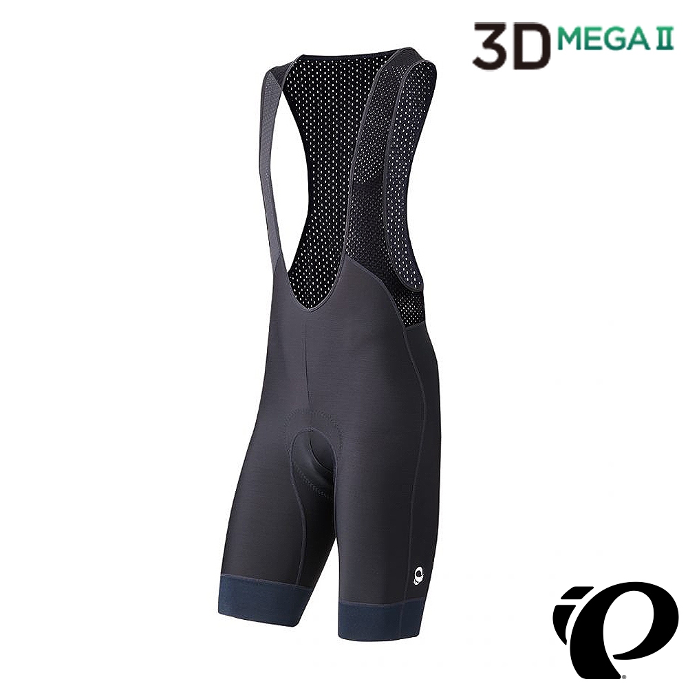 《PEARL iZUMi》3D特厚 男吊帶短車褲 T230MEGAII-5 24 黑 (涼感/防曬/吊帶褲/長途)