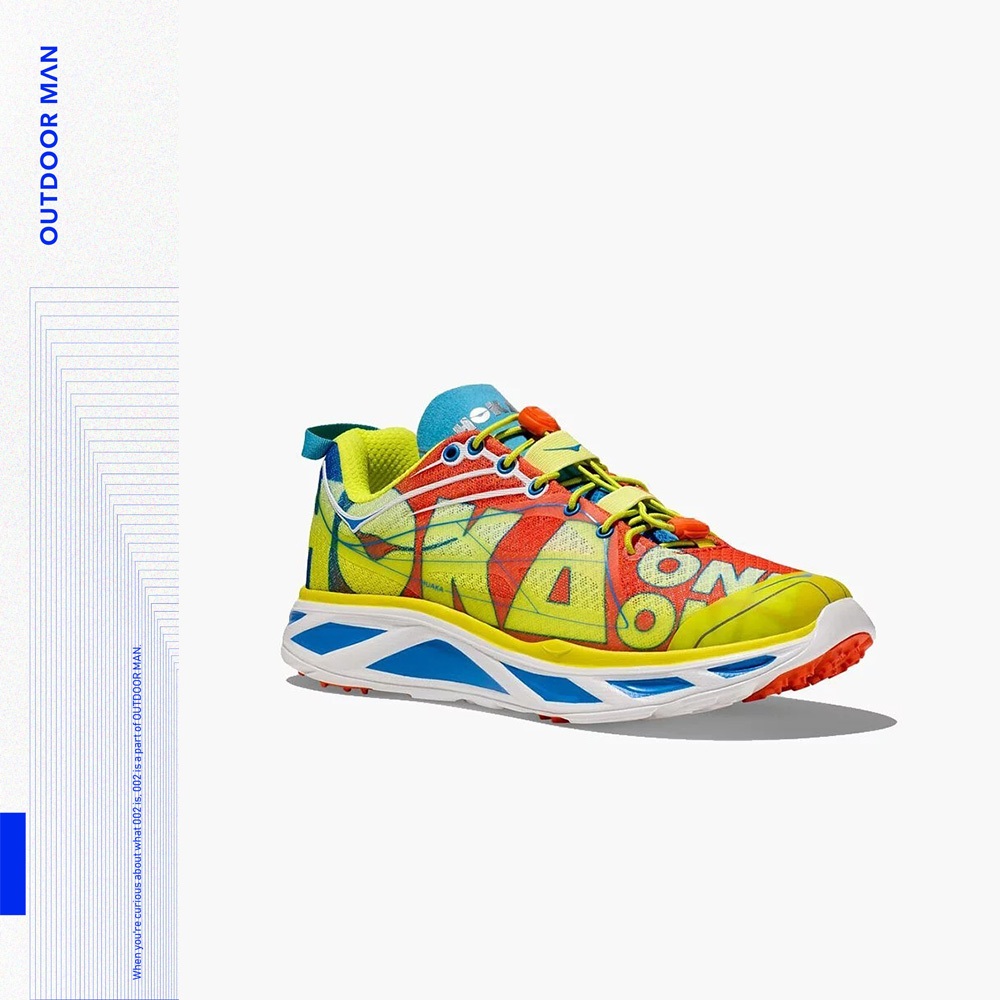[HOKA] 中性款 Huaka Origins 路跑鞋 月見草黃/火焰紅 (1134452)