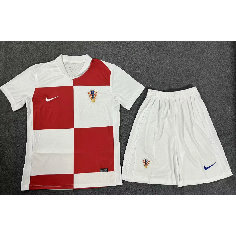 24-25賽季最新足球衣 克羅地亞國家隊主場球衣 刺繡球迷版足球衣 克羅地亞足球服 成人球衣套裝 足球比賽服運動套裝