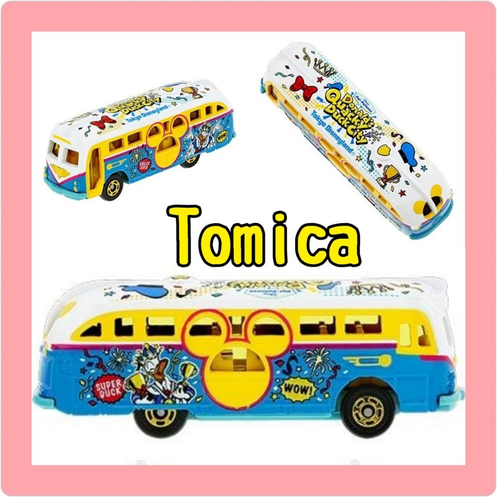 ✅️有貨🈶️刷卡發票 日本東京迪士尼樂園 唐老鴨呱呱鴨城市 唐老鴨巴士多美車TOMICA收藏小車