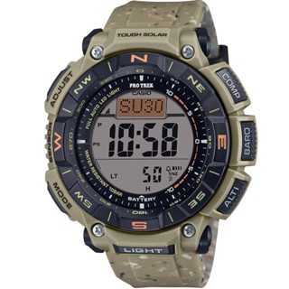 【CASIO】卡西歐 PROTREK 多功能太陽能登山膠帶錶-黑X棕 PRG-340SC-5 台灣卡西歐保固一年