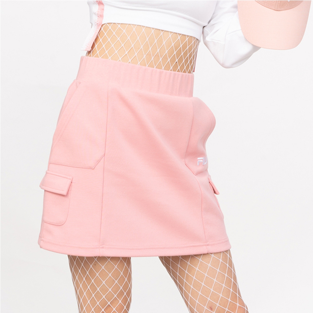 【FILA】女性 針織短裙-粉色 5SKX-1447-PK