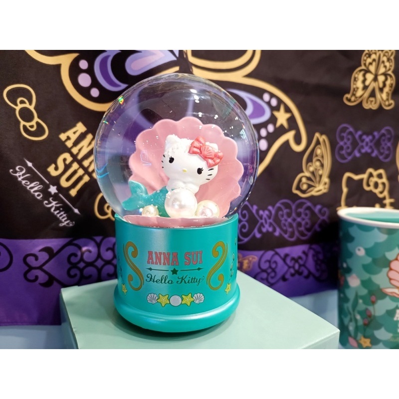 Anna Sui x Hello Kitty 美人魚造型 水晶球音樂盒 /生日禮物