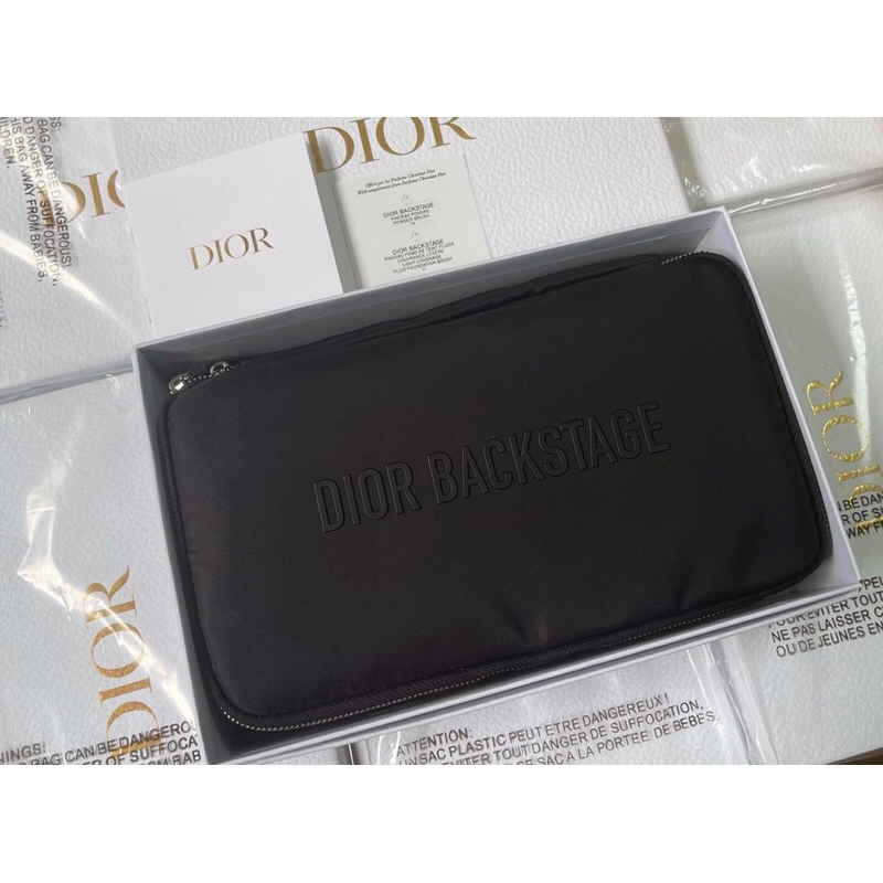 品牌盒裝 專櫃美妝 DIOR 迪奧 會員積分兌換禮 立體LOGO 化妝刷具套裝組 雙層化妝包 刷具包 置物包