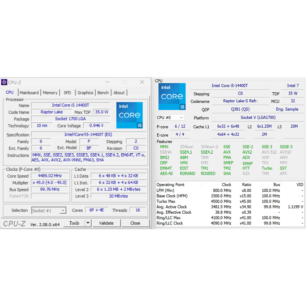 Intel Core i5 14400T 第14代 散裝正顯版 請先詳閱賣場說明  14400T非14400