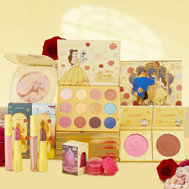 預購🌰Colourpop x Disney 美女與野獸 Beauty and Beast 眼影盤 腮紅 打亮 唇膏