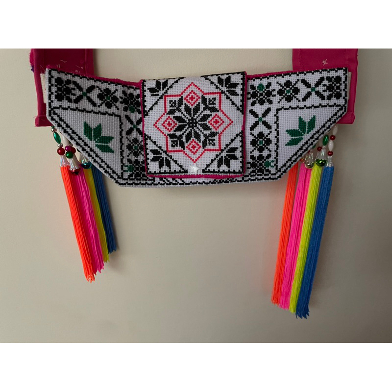 台東阿美族傳統十字繡手工情人袋
