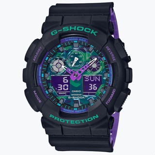 【G-SHOCK】撞色霓彩時尚運動錶GA-100BL-1A 51.2mm 現代鐘錶