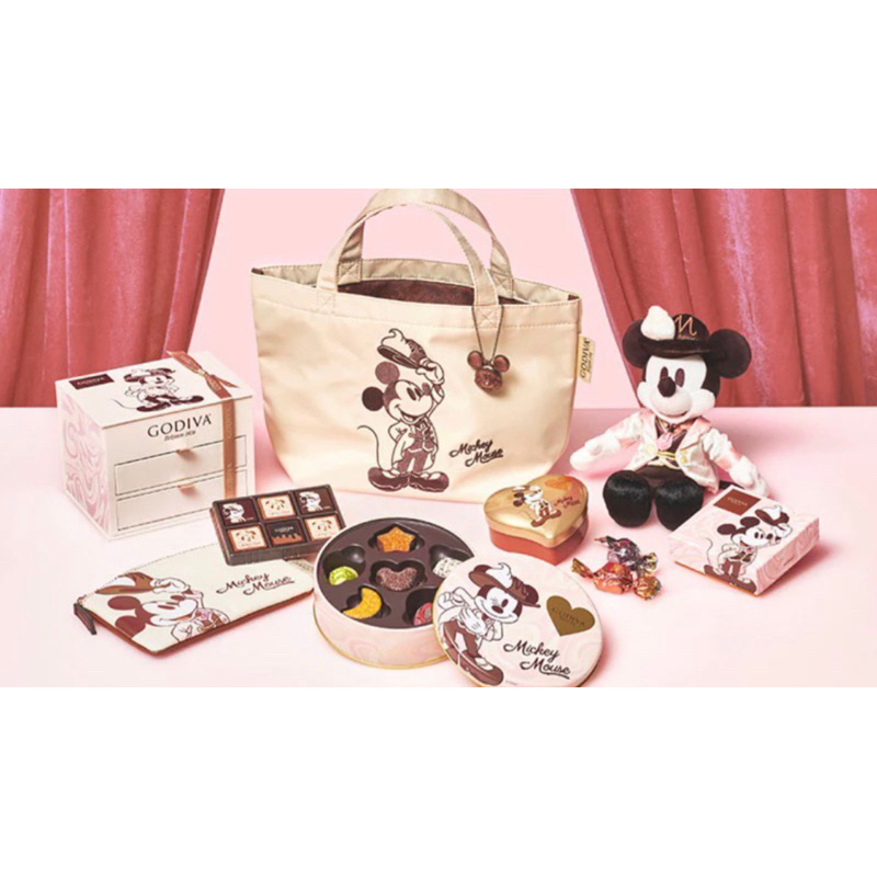 日本迪士尼商店 Godiva聯名米奇手提袋