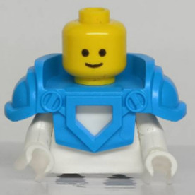 <樂高人偶小舖>正版樂高LEGO 肩甲21 平光銀 藍 城堡 士兵 騎士 單個 人偶配件
