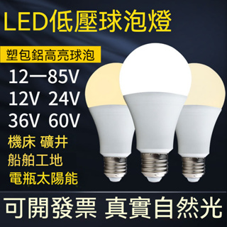 【桃園出貨】led燈泡 低壓球泡燈 DC AC 12v24v36v48v60v 節能 自然 照明燈泡 漁船舶 交直流燈泡