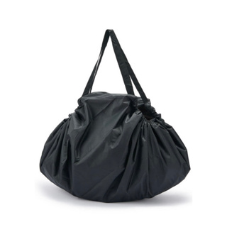<MUJI 無印良品＞聚酯纖維可攜式束口購物袋黑色
