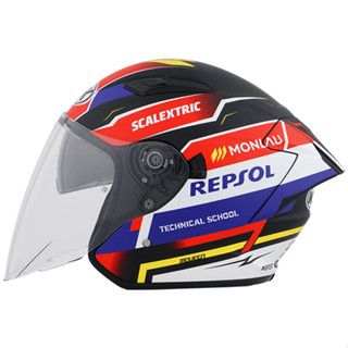 『新兄弟帽店』實體店 免運✨NHK S1GP 力豹仕#2 (M. Repsol)高透氣 臺灣版型不夾頭 3/4罩安全帽