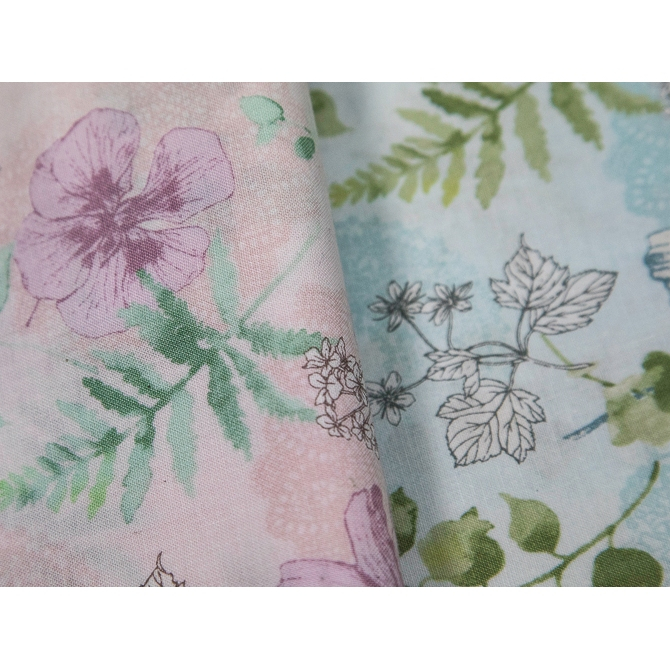 日本製清爽花朵印花薄棉布