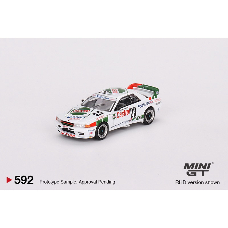 【台南現貨】全新 1/64 MINI GT 592 Nissan GTR R32 1990澳門大賽冠軍車 里歐模玩