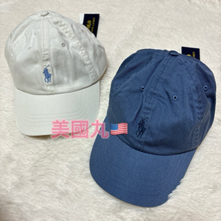 美國丸🇺🇸 Polo Ralph Lauren RalphLauren logo 帽子 老帽 棒球帽 小馬 奶油白 灰藍