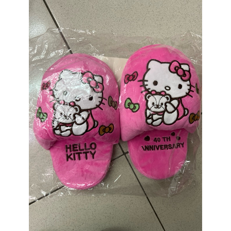 Hello Kitty絨毛室內拖鞋