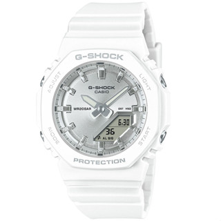 CASIO卡西歐 G-SHOCK 全白閃耀白色 八角形錶殼 GMA-P2100VA-7A 40.2mm