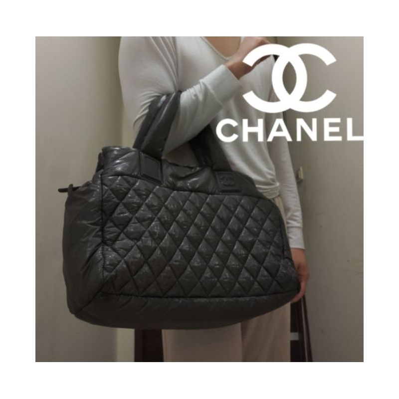 ㊣✨CHANEL✨香奈兒 灰色 Cocoon系列 拼色 手提包 托特包 太空包 空氣包 雲朵包 媽媽包/二手包/二手精品