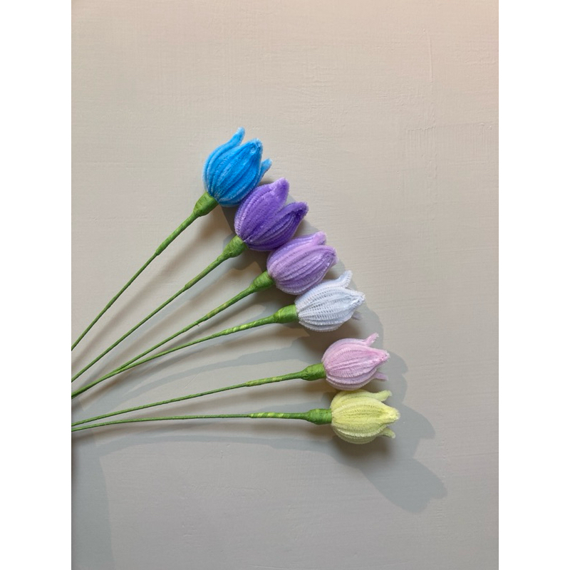 鬱金香 成品 扭扭棒花 毛根花